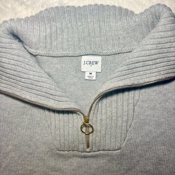 J. Crew Women's Cowl Neck Sweater - Gray, Blue, and Purple Size Medium - Picture 2 of 3